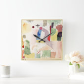 Paul Klee art: Pathetische Waterverf, rood Vierkante Klok (Huis)
