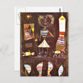 Paul Klee art: Puppet Theater Briefkaart (Voorkant / Achterkant)