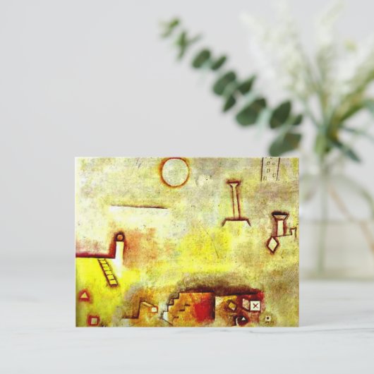 Paul Klee art: Reconstructie Briefkaart (Staand voorkant)