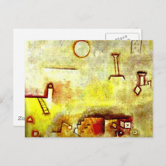 Paul Klee art: Reconstructie Briefkaart (Voorkant / Achterkant)