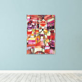 Paul Klee art: Roos Garden, beroemd Klee schilderi Canvas Afdruk (Insitu (Houten vloer))