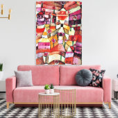 Paul Klee art: Roos Garden, beroemd Klee schilderi Canvas Afdruk (Insitu (Woonkamer))