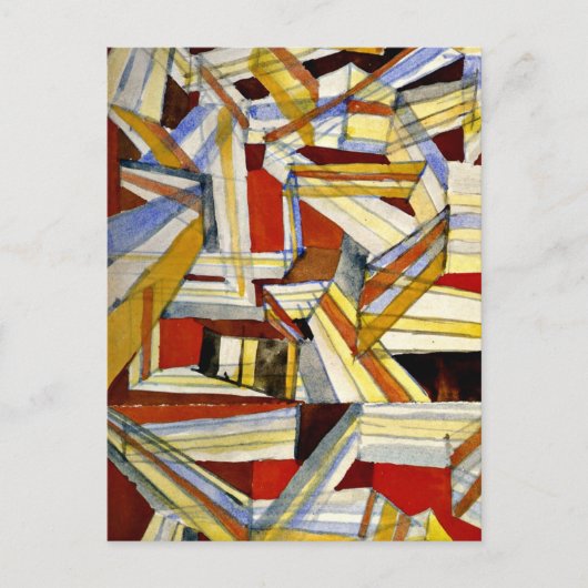 Paul Klee art: Transparent-Perspectivisch Gefugt Briefkaart (Voorkant)