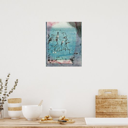 Paul Klee art, Twittering Machine Poster (Keuken)