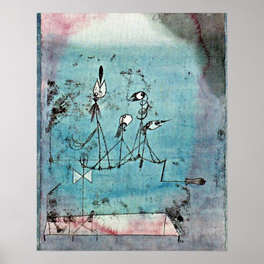 Paul Klee art, Twittering Machine Poster (Voorkant)