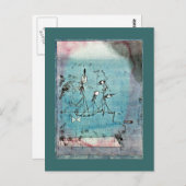 Paul Klee art: Twittermachine Briefkaart (Voorkant / Achterkant)