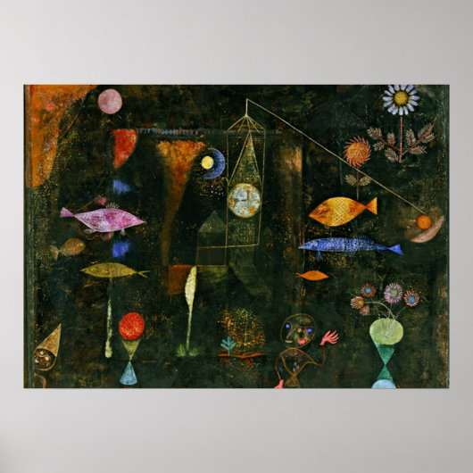 Paul Klee art: Vis Magic, beroemd Klee schilderij Poster (Voorkant)