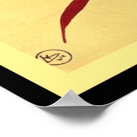 Paul Klee Art: Warm, beroemd abstract schilderij Poster (Hoek)