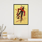 Paul Klee Art: Warm, beroemd abstract schilderij Poster (Keuken)