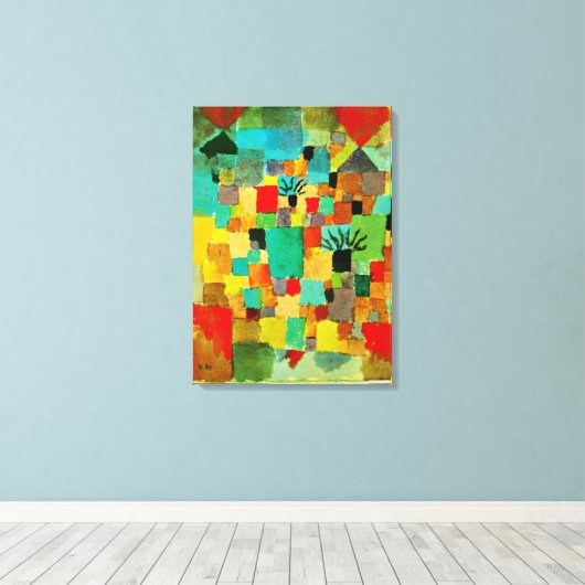 Paul Klee art: Zuidelijk Tunesië Canvas Afdruk (Insitu (Houten vloer))