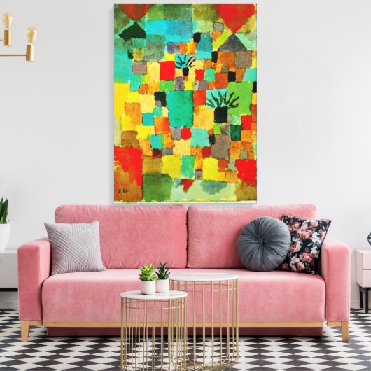 Paul Klee art: Zuidelijk Tunesië Canvas Afdruk (Insitu (Woonkamer))