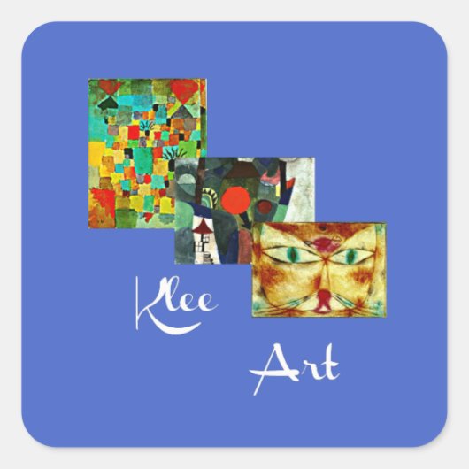 Paul Klee artwork Collage Vierkante Sticker (Voorkant)