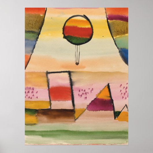 Paul Klee artwork, Der Ballon Imfenster Poster (Voorkant)
