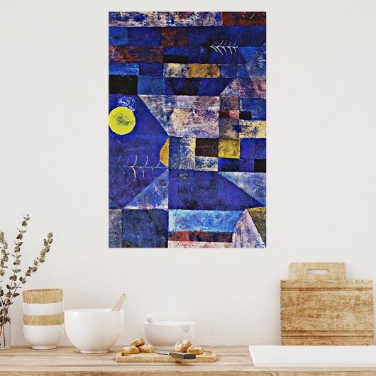 Paul Klee artwork, Moonlight Poster (Keuken)