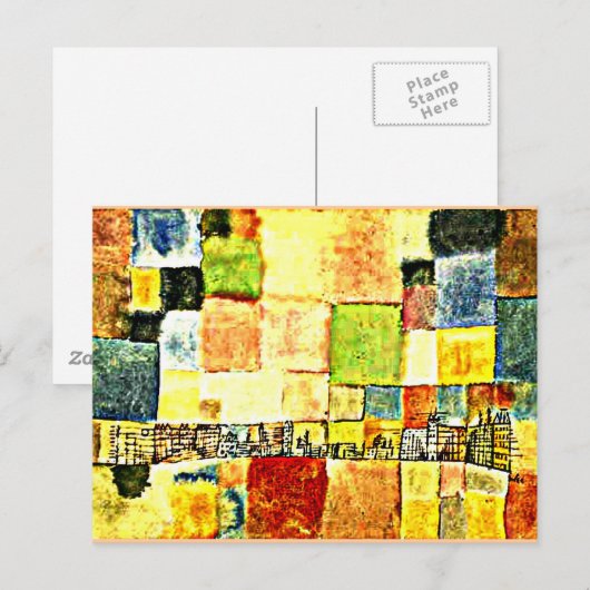 Paul Klee artwork, Neuer Stadtteil in M Briefkaart (Voorkant / Achterkant)