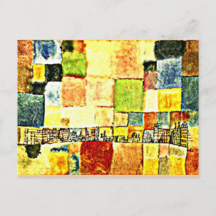 Paul Klee artwork, Neuer Stadtteil in M Briefkaart