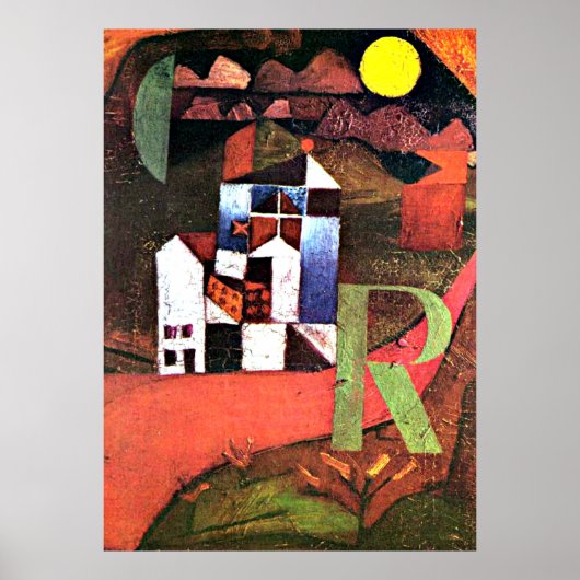 Paul Klee artwork, Villa R Poster (Voorkant)