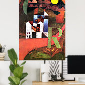 Paul Klee artwork, Villa R Poster (Thuiskantoor)