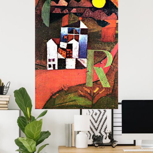 Paul Klee artwork, Villa R Poster (Thuiskantoor)