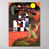 Paul Klee artwork, Villa R Poster (Voorkant)