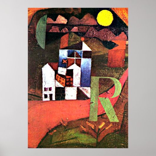 Paul Klee artwork, Villa R Poster (Voorkant)