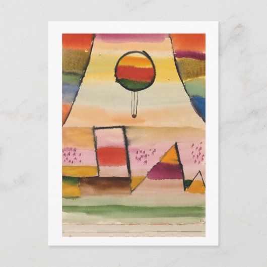 Paul Klee, "Ballon in het raam," 1929 Briefkaart (Voorkant)
