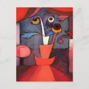 Paul Klee beroemd schilderij, Autumn Flower Feestdagenkaart