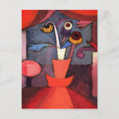 Paul Klee beroemd schilderij, Autumn Flower Feestdagenkaart (Voorkant)