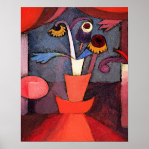 Paul Klee beroemd schilderij, Autumn Flower Poster
