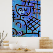 Paul Klee beroemd schilderij, Gevangene, Poster (Keuken)