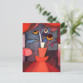 Paul Klee beroemd schilderij, Herbstblume, Feestdagenkaart (Staand voorkant)
