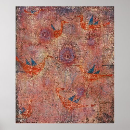 Paul Klee Bird Circles Poster (Voorkant)