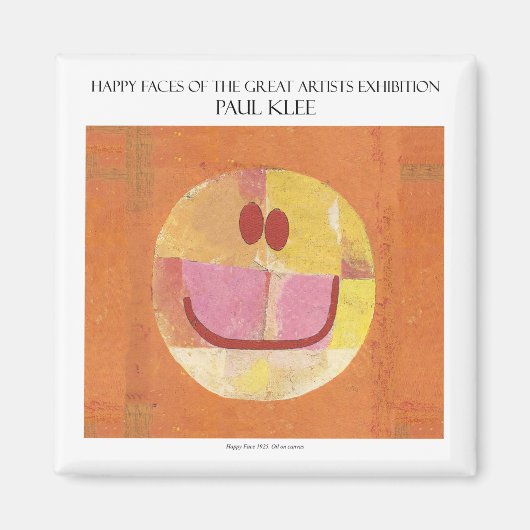 Paul Klee blije gezichtsmagneet Magneet (Voorkant)