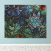 Paul Klee bloeit in de nacht op doek Canvas Afdruk (Insitu (Houten vloer))