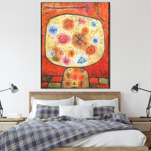 Paul Klee, Bloemen in steen, Canvas Afdruk (Insitu (Slaapkamer))