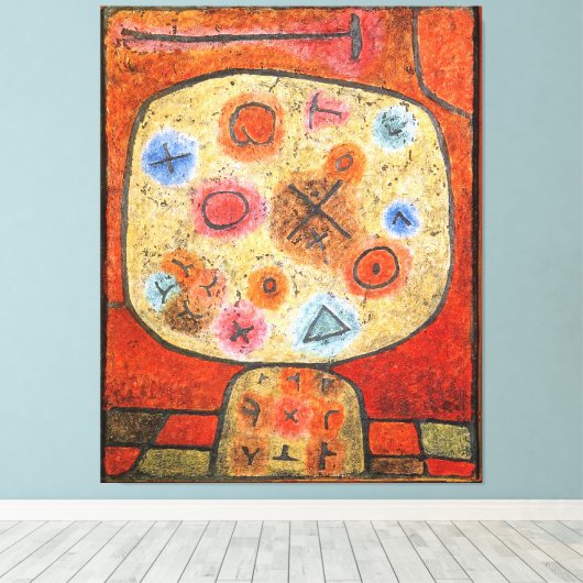 Paul Klee, Bloemen in steen, Canvas Afdruk (Insitu (Houten vloer))