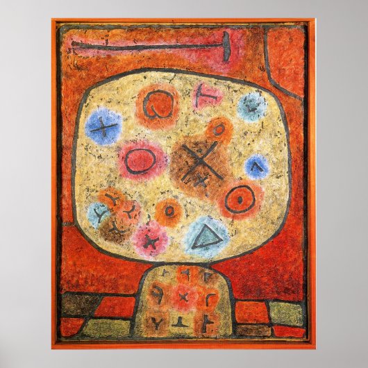 Paul Klee, Bloemen in steen, Poster (Voorkant)