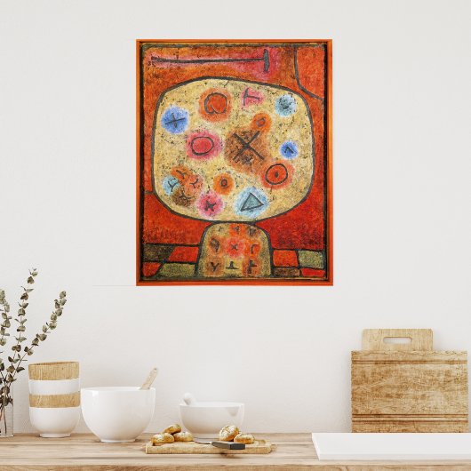 Paul Klee, Bloemen in steen, Poster (Keuken)