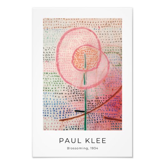 Paul Klee, bloesem - kleurrijke Abstracte kunst Foto Afdruk (Voorkant)