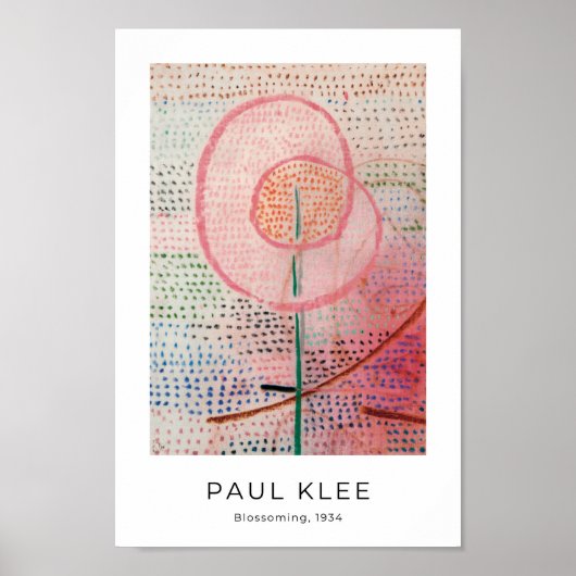 Paul Klee, bloesem - kleurrijke Abstracte kunst Poster (Voorkant)