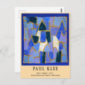  Paul Klee Blue Abstract Bauhaus Briefkaart (Voorkant / Achterkant)