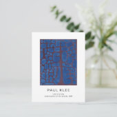 Paul Klee, Blue Modern Abstracte Art Briefkaart (Staand voorkant)