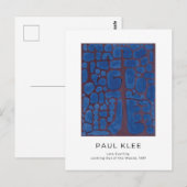 Paul Klee, Blue Modern Abstracte Art Briefkaart (Voorkant / Achterkant)