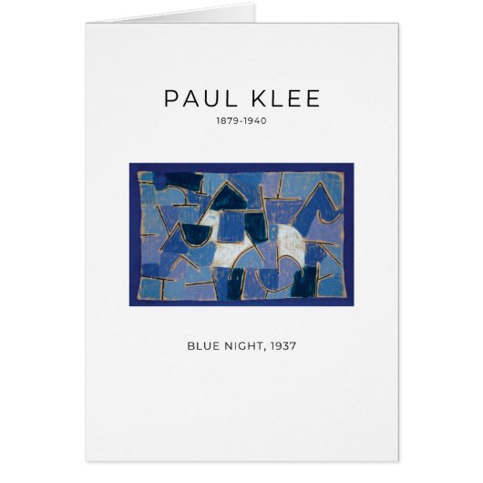 Paul Klee, Blue Night (1937) - Fine Art Kaart (Voorkant)