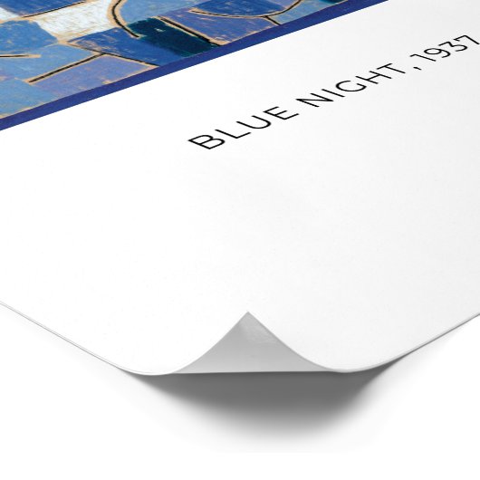 Paul Klee, Blue Night - Modern Abstracte Art Poster (Hoek)