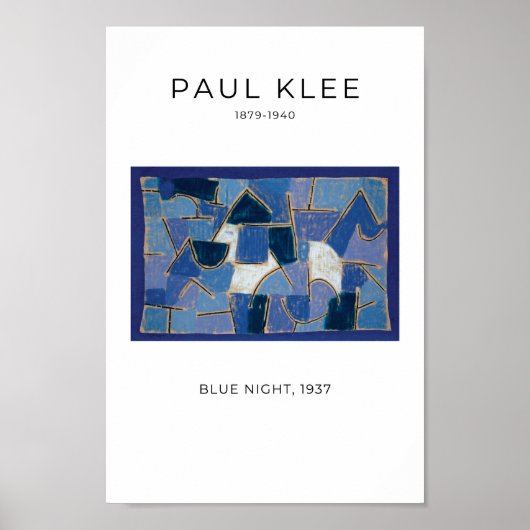 Paul Klee, Blue Night - Modern Abstracte Art Poster (Voorkant)