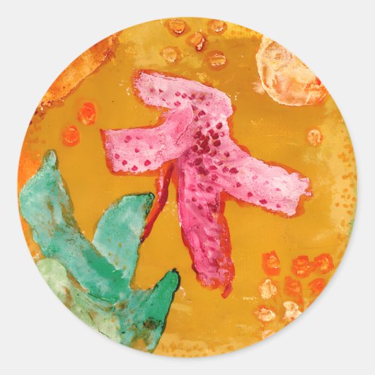 Paul Klee - Blute, Ronde Sticker (Voorkant)