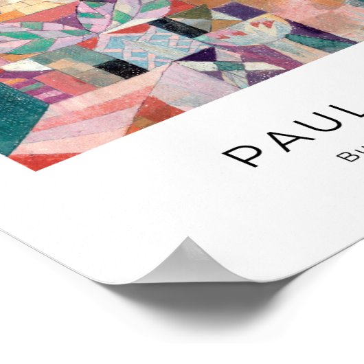 Paul Klee, Burggarten - Colorful Abstract Art Poster (Hoek)