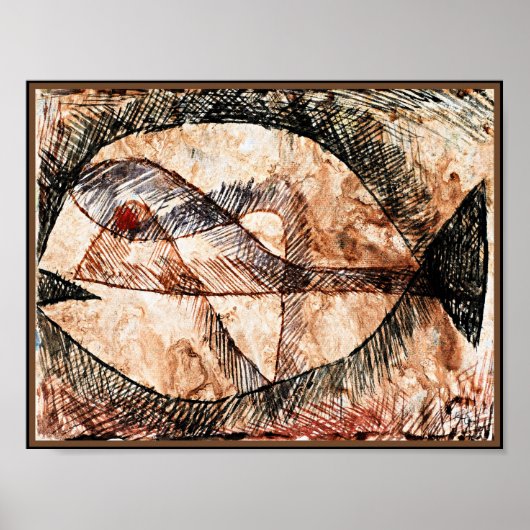 Paul Klee - C.-C.=Fisch, abstracte kunst Poster (Voorkant)