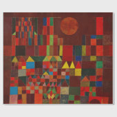 Paul Klee Castle en Sun Abstracte moderne kunst Cadeaupapier (Vlak)